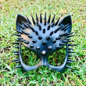 Cosplay Steampunk Black Spikes Sex Cat FaceMask